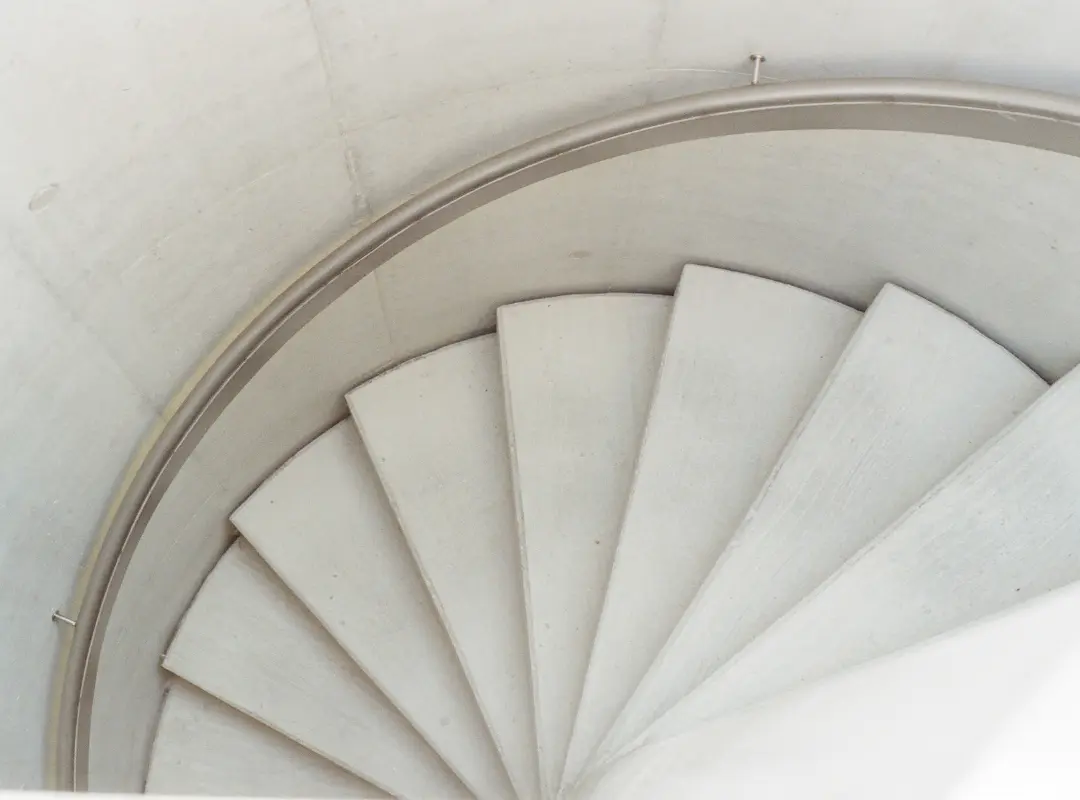 Slip-resistant epoxy coating on outdoor staircase
